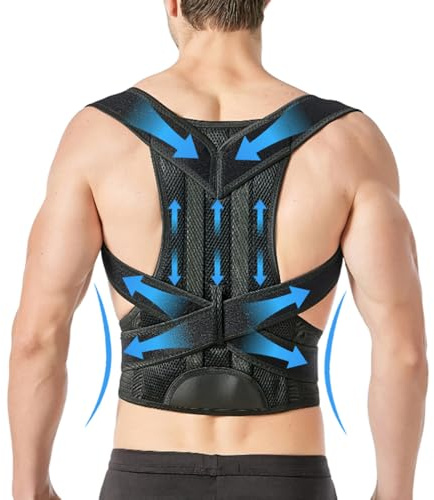 Back Brace and Posture Corrector for Men and Women Adjustable Back Straightener Posture Corrector, Scoliosis and Hunchback Correction, Spine Corrector, Support for Upper Lower Back Pain Relief (XX-Large)