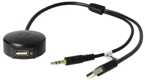 vhbw cavo adattatore audio AUX USB per autoradio (30 cm) compatibile con BMW dall'anno di prod. 03/2007 X5, Series 3 Cabrio - USB, Bluetooth