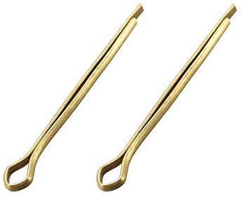 sourcing map 2Stk.Geteilter Splint 2mm x30mm(5/64 Zollx 1 3/16 Zoll) Befestigungsclip Golden