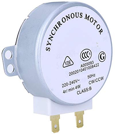 2er Set Mikrowellen-Drehteller-Motor Synchronmotor Ersatzteil AC 220-240V 50Hz hochwertig langlebig perfekt für Austausch von Mikrowellen Drehteller