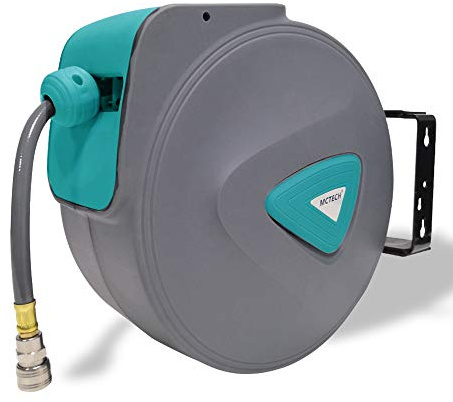 Froadp, avvolgitubo per tubo ad aria compressa da 10 m, con attacco rapido da 1/4, avvolgitubo automatico con bloccaggio, orientabile a 180°