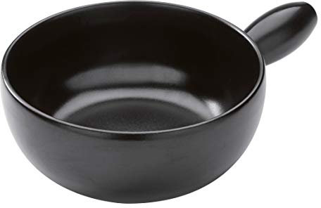 KUHN RIKON Caquelon Inducción Classic, Color Negro, 23 cm, Fondue de Queso de Arcilla
