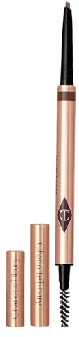 Charlotte Tilbury Brow Cheat Eyebrow Pencil - Refillable Micro-Precision Brow Pencil with Angled Tip for Natural Hair-Like Strokes - 16-Hour Wear, Waterproof, Vitamin E + Carnauba Wax - Natural Brown