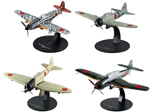 OPO 10 Lot von 4 Kampfflugzeugen 1/72 Aichi + Kawasaki + Mitsubishi (LAC55)