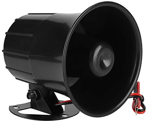 Sirena de Alarma para Exteriores, DC 12v con Cable de Alarma Fuerte para el Sistema de Protección de Seguridad para el Hogar Interior Exterior 110dB con Cable de Alarma de Sirena Con Altavoz Antirrobo