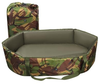Carper Tackle Carp Cradle Fishing Unhooking Mat Oval DPM Camo With Carry Bag