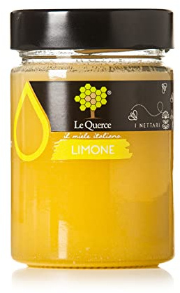 Le Querce Miele di Limone Italiano 400g – Sicilia, 100% Naturale, Non Pastorizzato – Gusto Fresco e Delicato con Note Agrumate