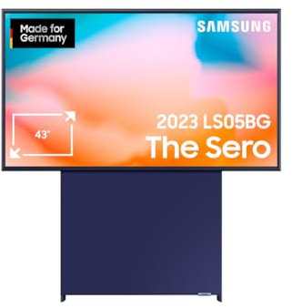 Samsung QLED The Sero 43 Zoll Fernseher (GQ43LS05BGUXZG, Deutsches Modell), drehbarer Bildschirm, mattes Display, erstklassiger Sound, Smart TV [2023]