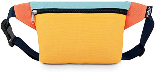 Bauchtasche Wasserabweisende Gürteltasche für Damen & Herren - Hüfttasche mit Verstellbarem Gurt für Alltag, Outdoor, Festivals und Reisen (Gelb (Mehrfarbig))
