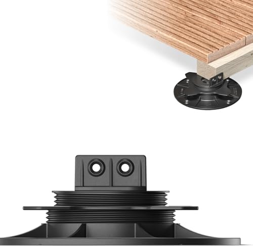 50x LANGFIT® Stelzlager M für Terrassendielen – Stufenlos höhenverstellbar von 18-36mm – Für Unterkonstruktionen aus Holz, WPC, Alu – Made in Germany