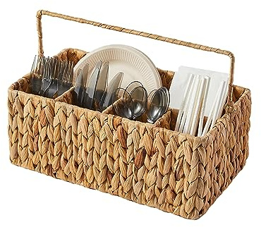Berdeng Utensil Caddy, Utensil Basket for Table,Napkin and Utensil Holder, Silverware Caddy, Cutlery Holder, Utensil Holder for Party, Picnic Caddy for Plates and Utensils…