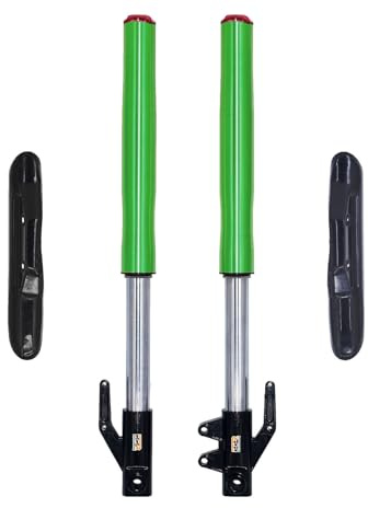 Forcella anteriore invertita da 630 mm, 45 mm/48 mm, con copertura antiurto per mini Pit Monkey Bike Dirt Pit Bike CRF KLX (verde)