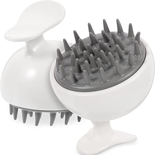 GLEAVI 2stücke Kopfhautschaber aus Tragbares Kopfhautpeeling-tool für Massage und Peeling Geeignet für Nass und Trockenanwendung Leicht und Einfach zu Handhaben