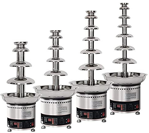AINITAIFENG Commercial Electric Chocolate Fountain Machine Automatic Chocolate Melter Warmer Sauce Heater Chocolate Fondue Waterfall for Party Wedding Birthday Christmas,5 Tiers