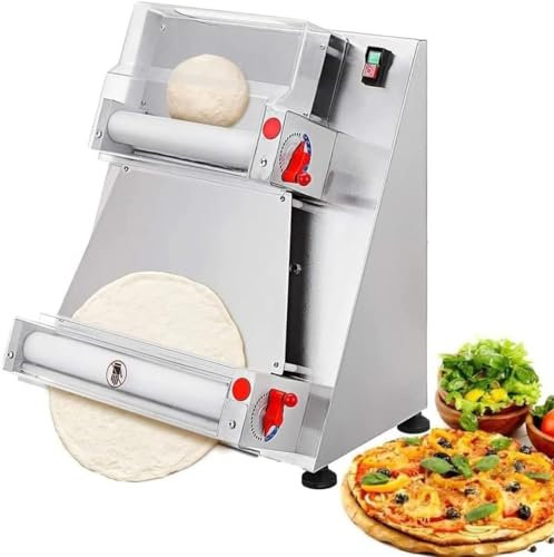370W Electric Pizza Press Making Machine,15 Pizza Dough Roller Sheeter Stainless Steel Semi-Automatic Pizza Dough Press Machine, for Pizza, Pie, Tortillas, Pastry (Size : 40cm)