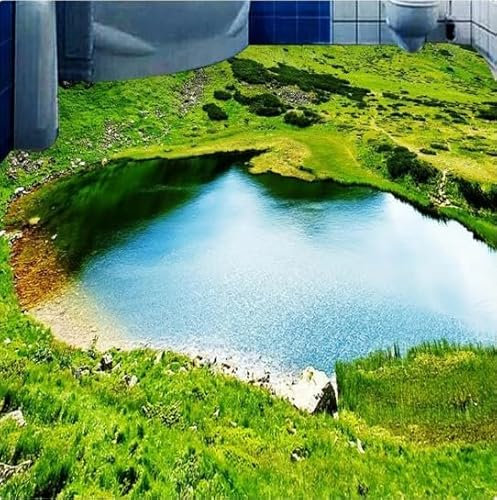 3D-Bodenbelag-Tapete für Wände, 3D, individuelle Malerei, Boden, Wiese, Foto, wasserdichte Tapeten, Heimdekoration für Badezimmer, 430 cm x 300 cm