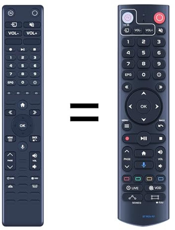 GOUYESHO Télécommande de Rechange pour Xsarius Advanced RCU-A2 (Pas de Fonction vocale)