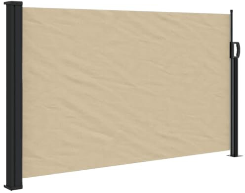 vidaXL Seitenmarkise Ausziehbar Beige 120x500 cm