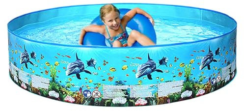 Gkumgwo Hundeschwimmbecken, großer Faltbarer Pool | Haustierbecken,Faltbare Badewanne, Kinderbecken, Nicht aufblasbares Hundebecken für Welpen, mittelgroße und große Hunde und Katzen