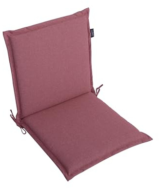 Lileno Home Malta Cuscino per sedia da giardino, per sedia a sdraio con schienale basso o sedie pieghevoli, set di 1, rosso