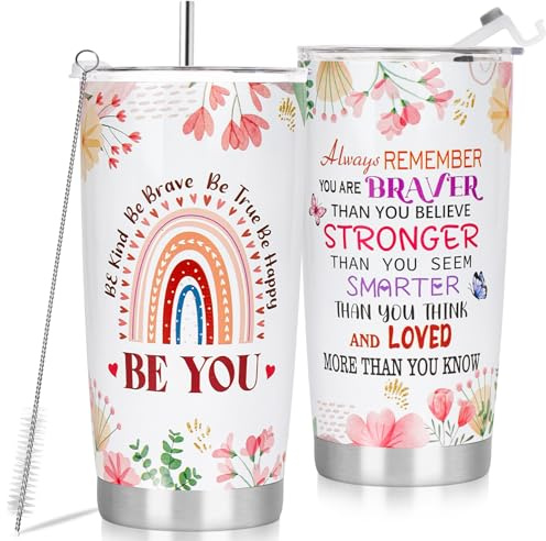Inspirational Gifts for Women & Friends - Insulated Coffee Cup & Wine Tumbler, 600ml - Perfect for Travel, Christmas & More