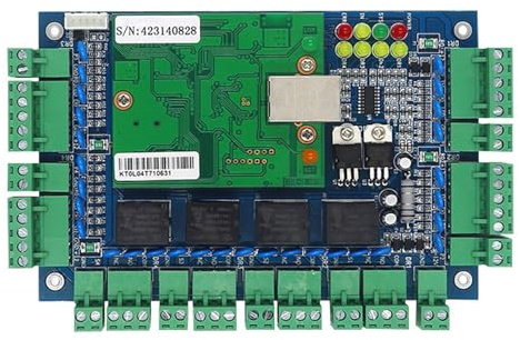 Wiegand Access Control Board, Pannello di Controllo Accessi 4 Porte TCP/IP | Sistema di Controllo Accessi RFID, Centralina di Rete per Porte con Lettori Wiegand 32 Bit e Software di Gestione Accessi