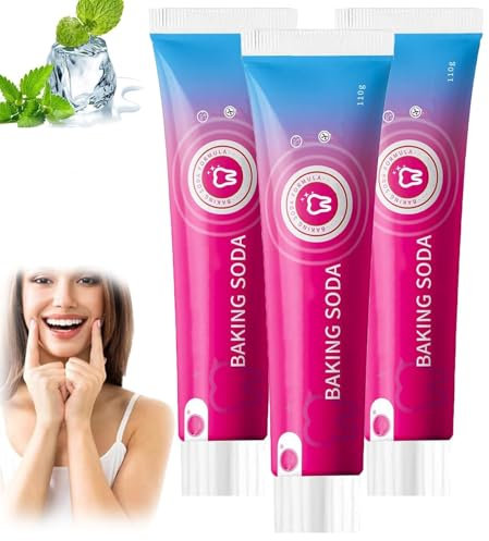YLBHYIRSJF Dentifrice Au Bicarbonate de Soude 2024, Dentifrice Blanchissant Les Dents, Haleine Fraîche (3 Pièces)