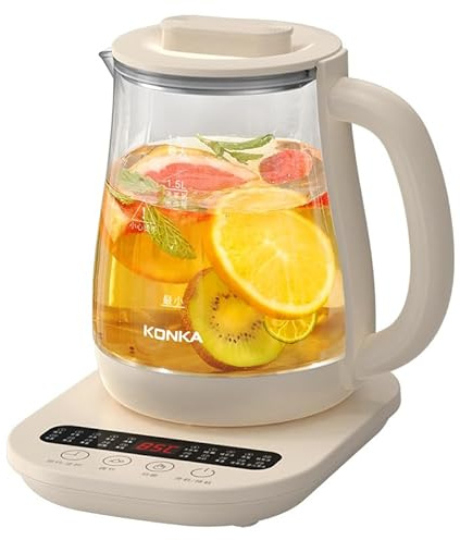 Glass Health Pot 1.8L 800W Multifunctional Kettle - Electric Tea Maker for Home and Office, Functional Health Care Hot Water Pot