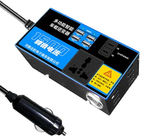 Inversor de Coche, convertidor de Coche - Adaptador de Enchufe de Coche Versátil | Inversor de Vehículo Multi-Puertos, Gadgets de Coche, Suministros de Viaje para, sedán, RV, cam