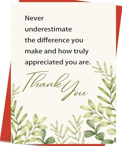 OJsensai Thank You Card for Women Men, Appreciation Card for Teacher Boss