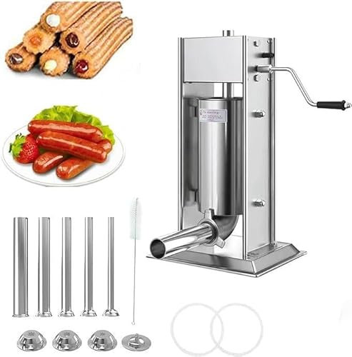 Churro Maker | Macchina per ciambelle verticale in acciaio inox con controllo manuale, include 5 stampi, ideale per casa, ristoranti e panetterie