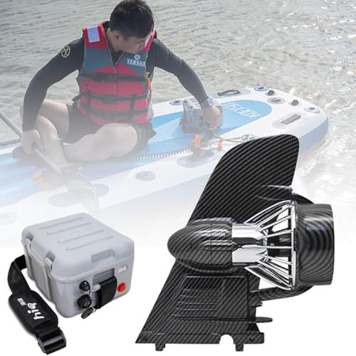 IYUESQ Surfboard Electric Fin, Rechargable Electric Fin Stand Up Paddle Board, 24V Thruster Electric Surfboard Fins Propeller Adjustable Speed, Jet Powered Surfboard Kit