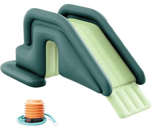 Swimmingpool-Rutsche, Poolrutsche aufblasbar, breites wasserabreichbares Spielspielzeug, Swimmingpool-Spielzentrum für Gartengarten im Freien, 78,7 x 33,5 x 31,5 Zoll PVC Schwimmen Green
