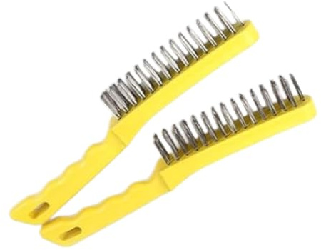 Cepillos de alambre de acero inoxidable de 25,4 cm, herramienta manual reforzada industrial, comodidad
