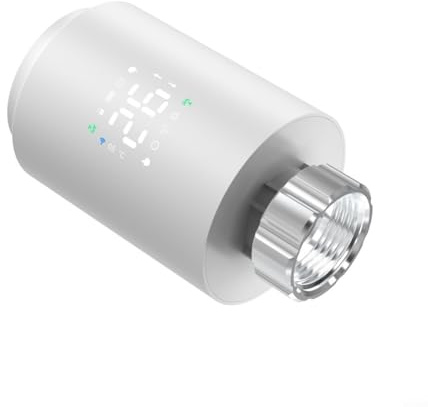 Programmierbares Smart-Heizkörper-Thermostatventil für Tuya für Zigbee-Heizsysteme, Heizkörperventil-Thermostat mit mehreren Modi, Fernbedienung, App-Steuerung (weiß)