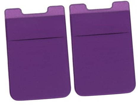 Zerodeko Stick on Cell Phone Wallet Phone Holder Adhesive Pouch for Smartphones Double Layer Design Sturdy Secure Storage Back Pocket Accessory for Credit Cards Id