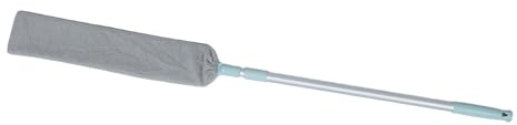 DEARMAMY Plumeau Rétractable 100-140 CM Chiffon Microfibre Lavable Manche Extensible Flexible pour Nettoyage Interstices Meubles et Appareils Électroménagers Brosse Dépoussiérante Maison