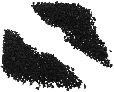 SHINEOFI Gránulos de Caucho Negro Alta Elasticidad y Resistencia al Clima para Césped Artificial (1 Kg/Bag Relleno Adecuado para Campos Deportivos y Áreas de Juego