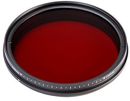Runshuangyu 77 mm optisches Glas rund Infrarot Röntgen-Regulierbarer IR-Pass-Filter, variabel von 530 nm bis 750 nm 590 nm 680 nm 720 nm für DSLR-Kamera-Fotografie