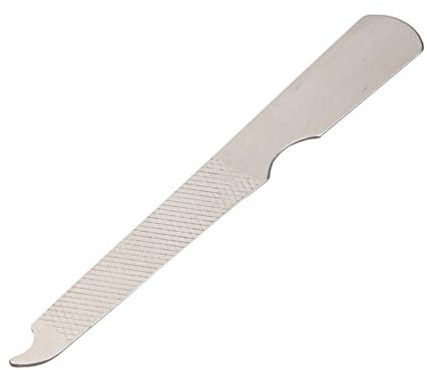 10 x silberfarbene Nagelfeile Edelstahl-Nagelfeile gebogener Spitze, Maniküre Werkzeug Pediküre Zubehör