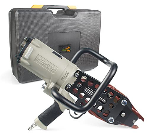 Woodpecker PFC50 11 Gauge Pneumatic Hog Ring Staple Gun 1-1/2-Inch Crown, 45mm Outside Crown Air Power Industrial C Ring Stapler Gun Fencing Tool for Heavy Duty Works, Gabion, Fencing