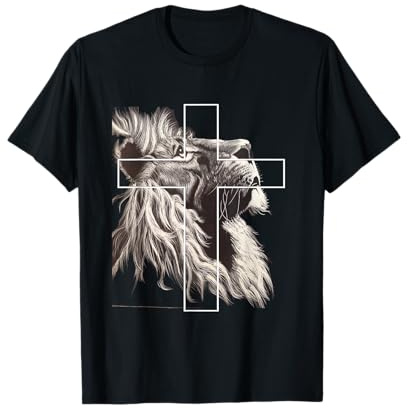 Jesus Löwe von Juda Christliches Kreuz T-Shirt