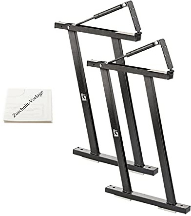 LST 2x Schienen mit Scharnier Dämpfern Flexboard Schwarz Trans T5 T6 V VI