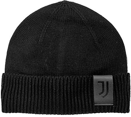 Cappello A Maglia Misto Lana con Patch Pelle Prodotto Ufficiale Juventus 133050