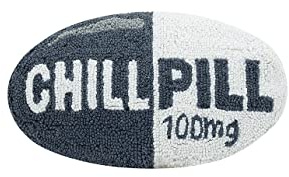 Peking Handicraft 30HRS1964FC16OB Chill Pill 9x16 Pillow Gray