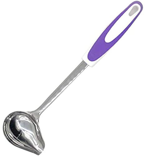 EdirFtra Mint sauce long spoon gravy stainless steel spoon with stainless steel spout kitchen seasoning salad spoon weight 31 * 8.7cm,A