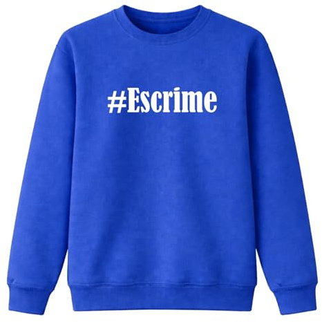 Reifen-Markt Sweat-shirt Hashtag #Escrime pour femme, homme et enfant dans les couleurs noir, blanc, bleu, avec impression, bleu, 128, kl-bleu, 128