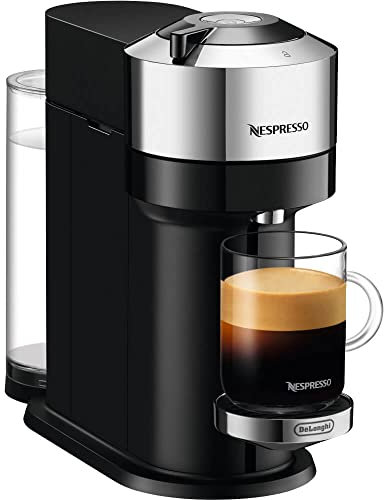 De'Longhi Nespresso ENV120.C Vertuo Next Kapsel-Espressomaschine, 1500 W, 1.1 L, Bluetooth und Wi-FI-Steuerung, Centrifusion-Technologie, Silber/schwarz
