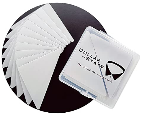 Collar Stays for Polo Shirts, No Curl Collar Polo Shirt Collar Stays, Polo Shirt Collar Fixed Great for Any Shirt with Collar (120 Pcs Clear (Box-Packed))