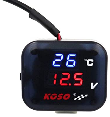 Voltmètre Thermomètre Moto Indicateur de Température Voltage Affichage Digital Chargeur USB Pour Vespa TMAX XMAX